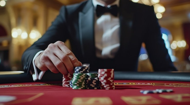 unyu168login live-dealer studio with professional blackjack table and HD cameras